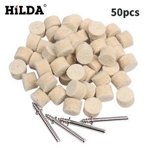 HILDA полировальный круг из шерсти и войлока, 50 шт., шлифовальная полировальная подкладка + 4 шт. ХВОСТОВИКОВ для вращающихся инструментов Dremel, Аксессуары Dremel