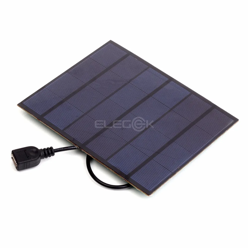 ELEGEEK 3 5 Вт В DIY Мини солнечной Зарядное устройство с USB Выход монокристаллического