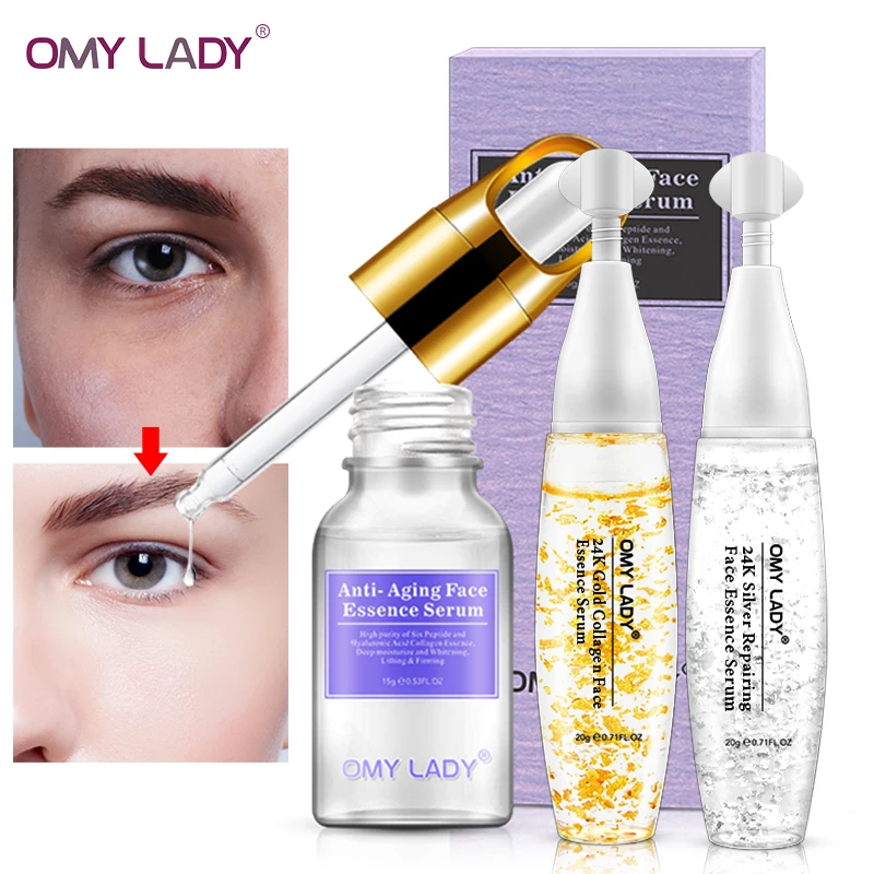 OMYLADY Argireline + 24 K жидкая сыворотка из серебряной фольги против морщин и старения