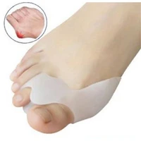 2pair unisex silicone foot care gel bunion two toe straightener hallux valgus separator alignment pain valgus set foot care tool