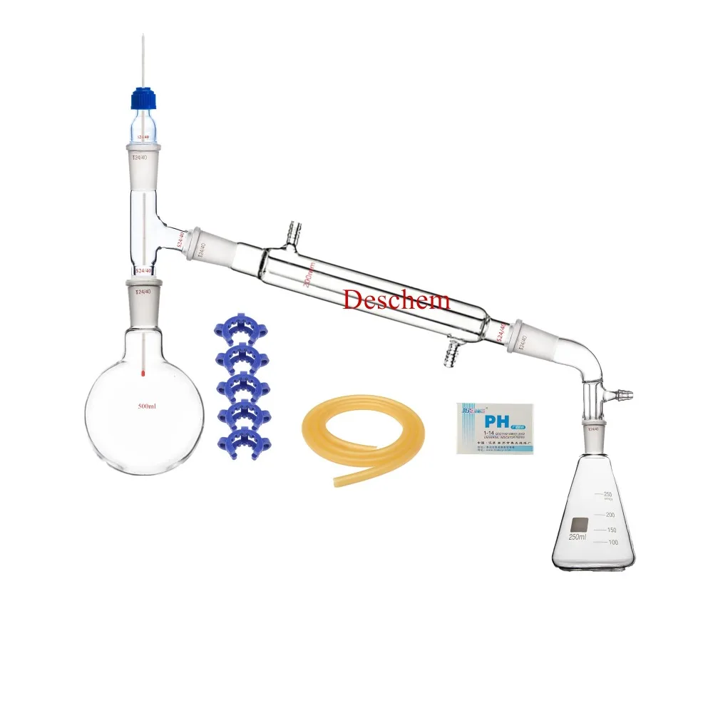 500 мл из стекла для дистилляции аппарат с 250 24/40 Erlenmeyer Flask лабораторное вакуумное