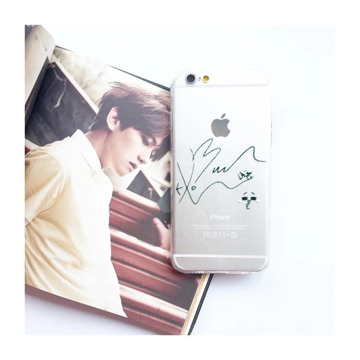 BZWGL бренд EXO baekhyun Подпись ТПУ Мягкий Прозрачный чехол для телефона iPhone X 5S 6 6s 7 8 Plus |