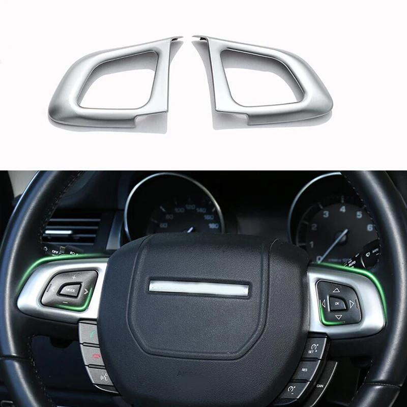 2 шт. автомобильные хромированные кнопки на руль для Land Rover Range Evoque 2012 2018|Лепнина