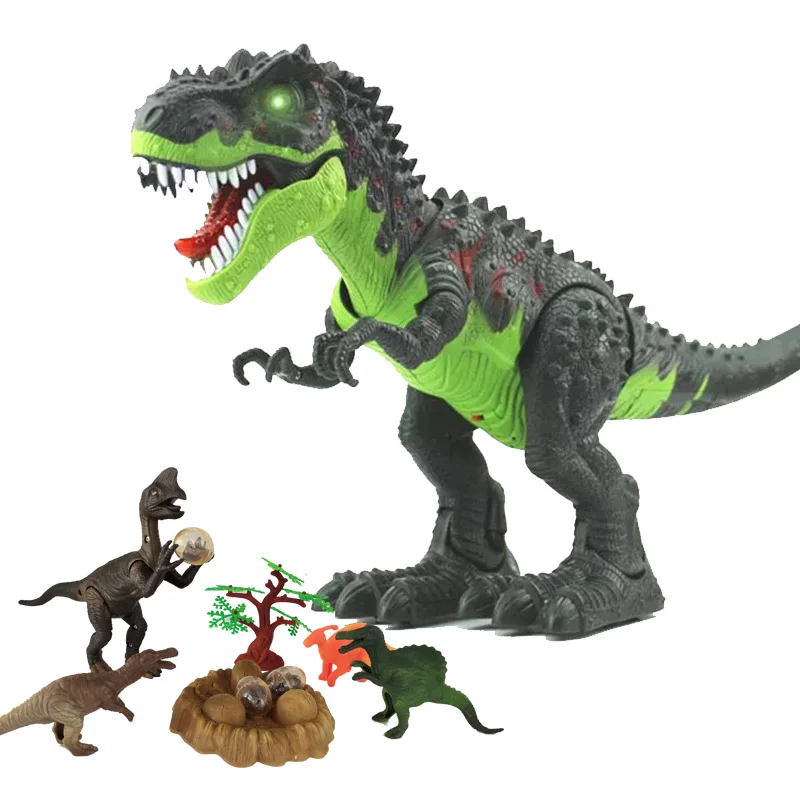 Электрическая ходьба лежа яйца со вспышкой звука животные тираннозавр рекс Oviraptor