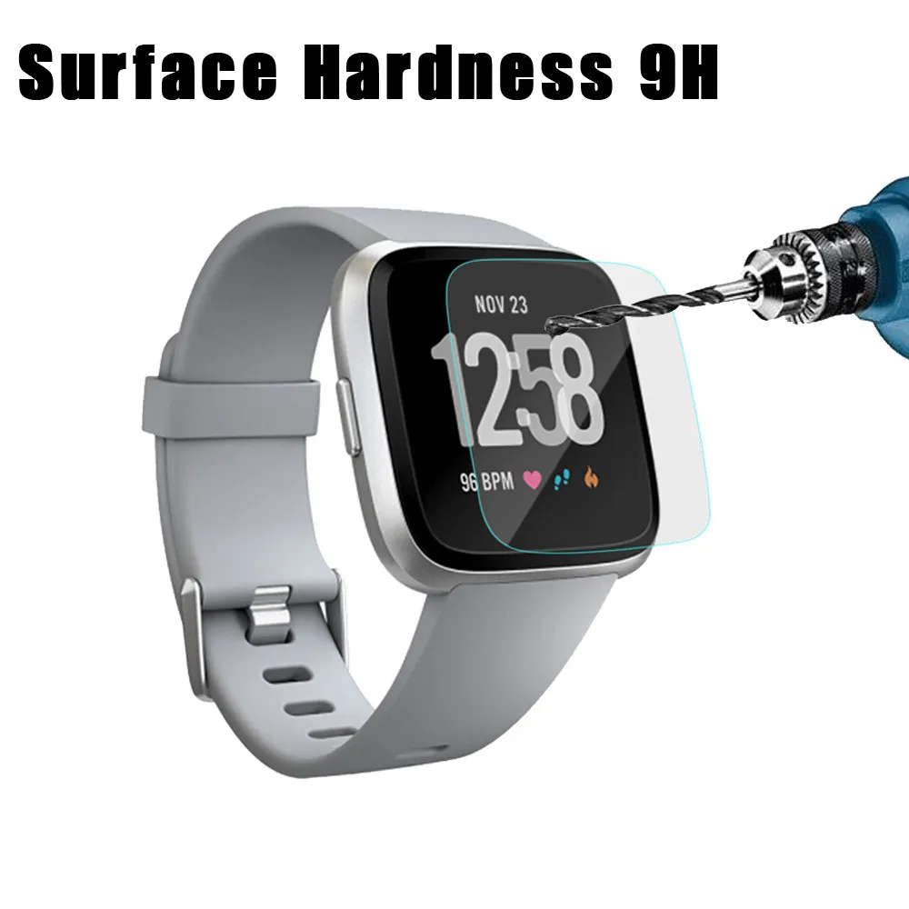 Защитная пленка для экрана Fitbit Versa 9H Взрывозащищенная ЖК из ТПУ HD Full Cover 3 шт. l1019