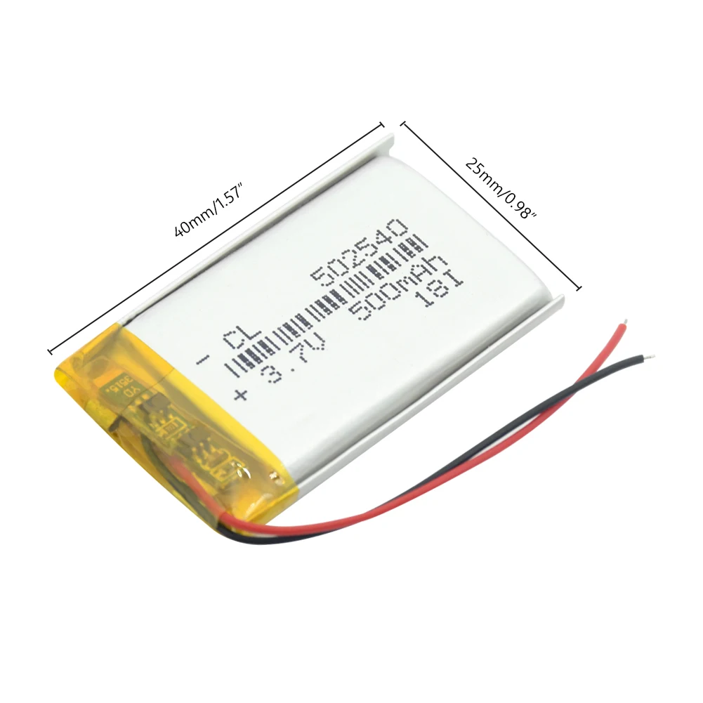 Литий ионный аккумулятор 502540 литий полимерный 500 мАч для GPS MP3 MP4 DVD игрушек BT