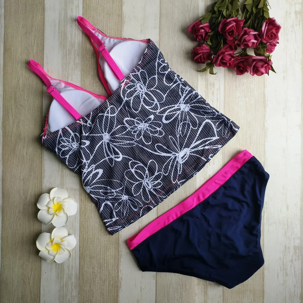 Женский купальный костюм Мягкий купальник монокини пуш ап комплекты бикини