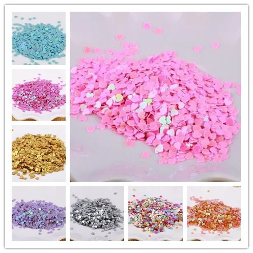 

30g 3mm Loose Heart Shape Flat Sequins Paillette DIY nail art decoration