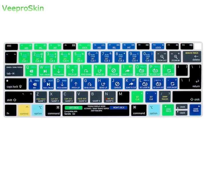 A1932 Serato DJ ярлыки горячий ключ для MacBook новейший Air 13 &quot2018 выпуск силиконовая