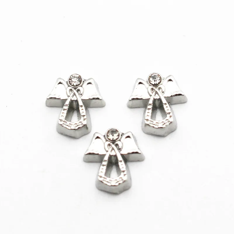 

New Arrival 10pcs/lot Bowknot Crystal floating charms Alloy charms living glass memory lockets diy Accessory jewelry