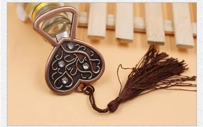 Кухня аксессуар Популярные вечере поставки Античное золото сердце открывалка