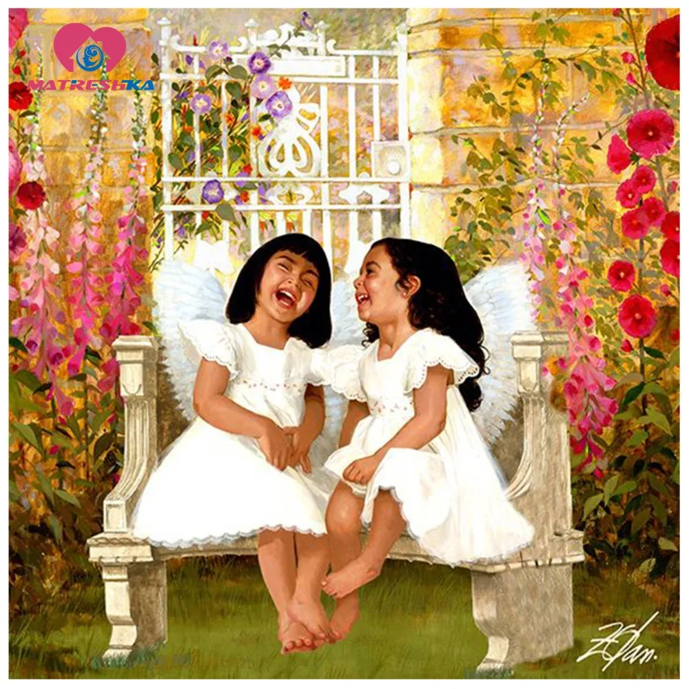 Diamond embroidery girl Set for stitch Painting rhinestones Mosaic diamond full compilation drawings gift | Дом и сад