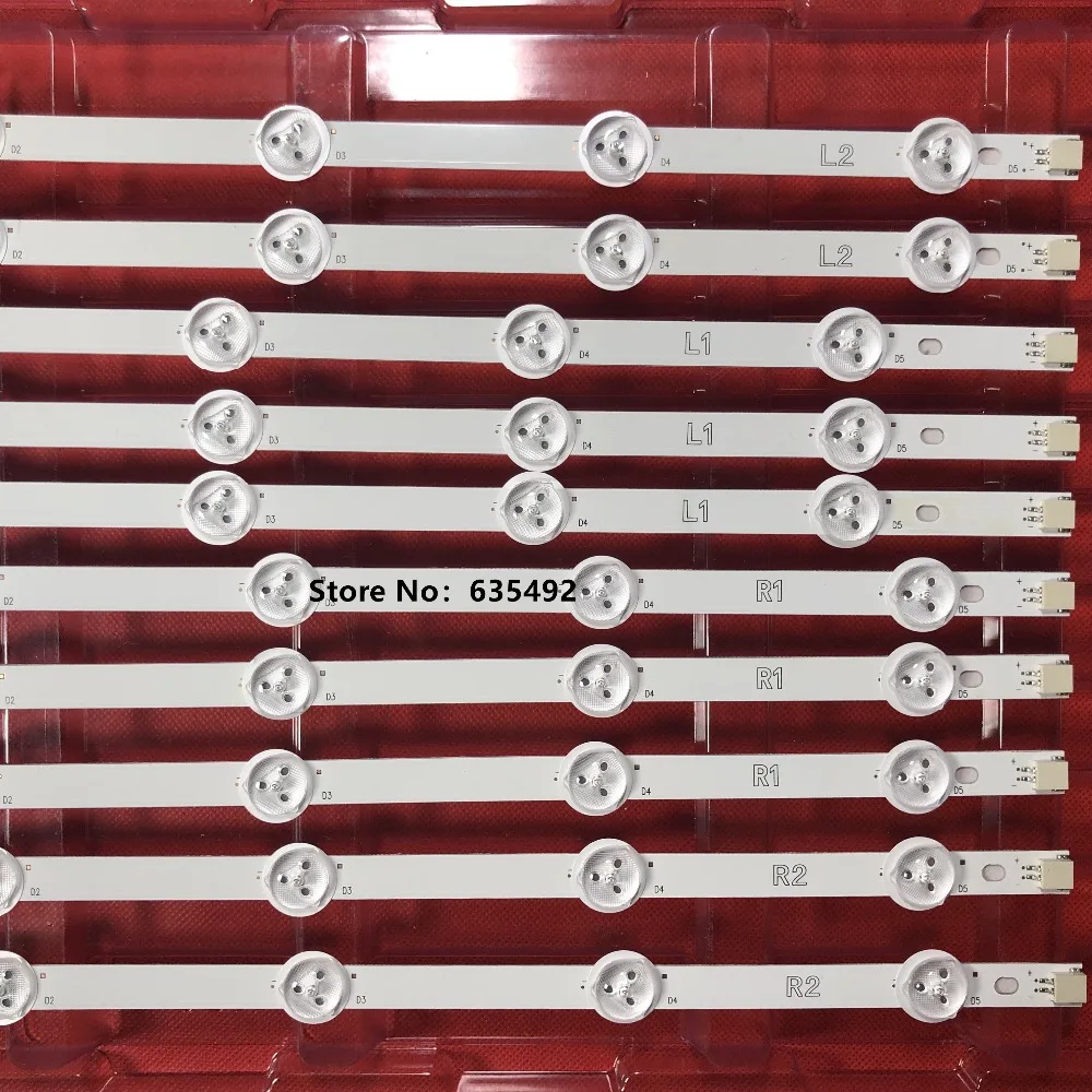 Новый комплект 10 шт. R1 L1 R2 L2 Светодиодная лента Идеальная замена для LC420DUE 42LA6218 616L