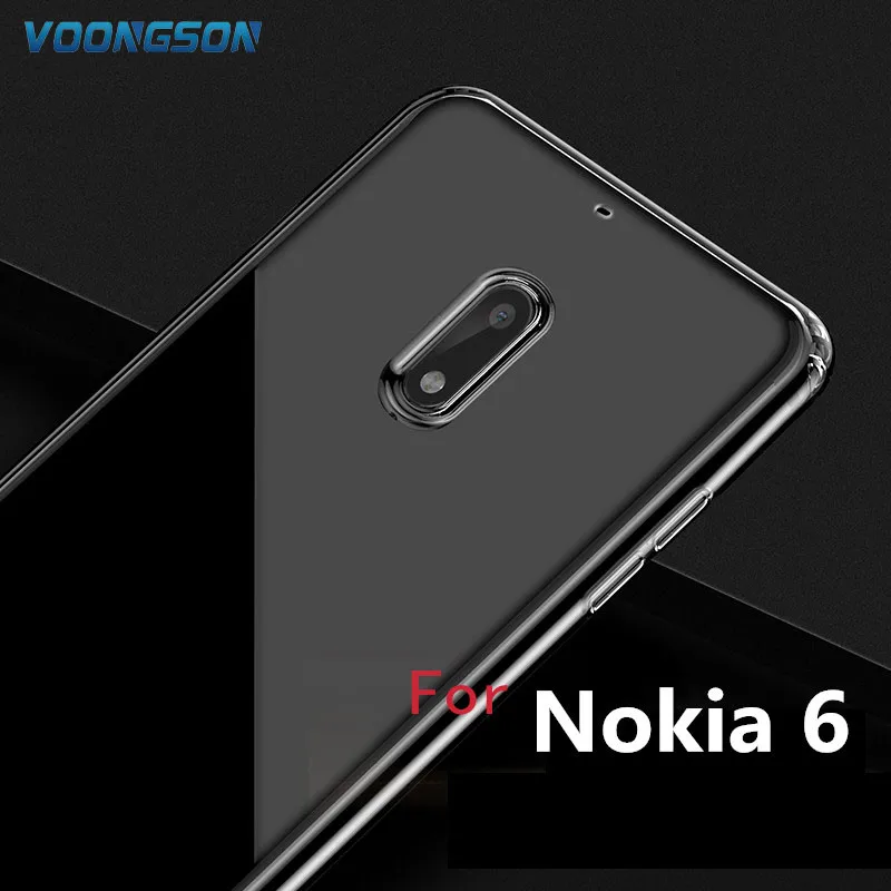 Для Nokia 6 2017 чехол мягкий для Nokia6 2018 Силиконовый ТПУ прозрачный Ультратонкий