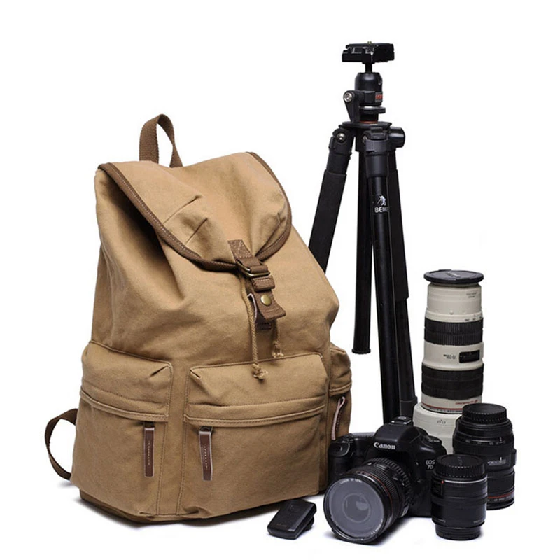 Водонепроницаемый холщовый рюкзак для камеры DSLR SLR ударопрочный наплечный чехол