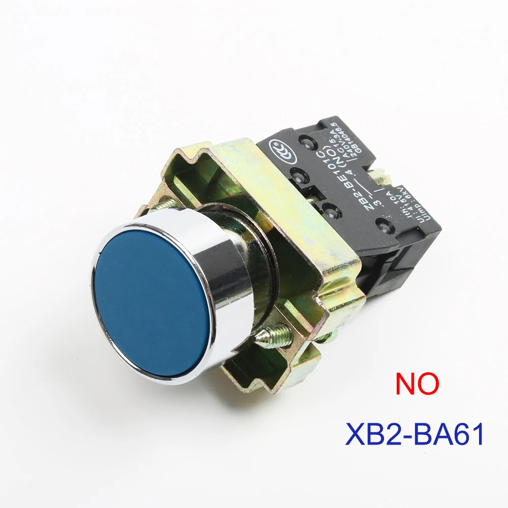 XB2-BA11 BA21 BA51 BA61 BA61 BA42 без/NC мгновенный плоский кнопочный переключатель самосброс 22 мм синий красный зеленый черный белый желтый