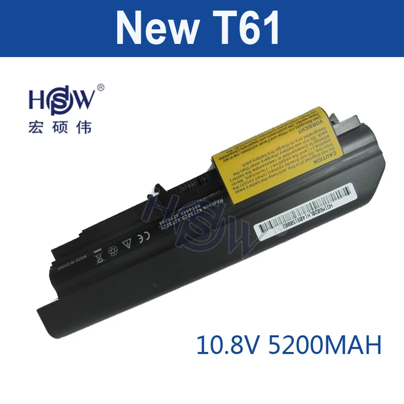 HSW ноутбук аккумулятор для IBM Thinkpad R61 R61i T61 T61p (14 1 &quotширокоформатный) lenovo R400 T400 FRU