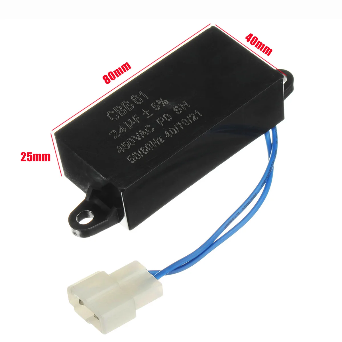 1 шт. Новинка 24 мкФ генератор конденсаторного типа CBB61 50 или 60 Hz 400V AC до 450V UL |