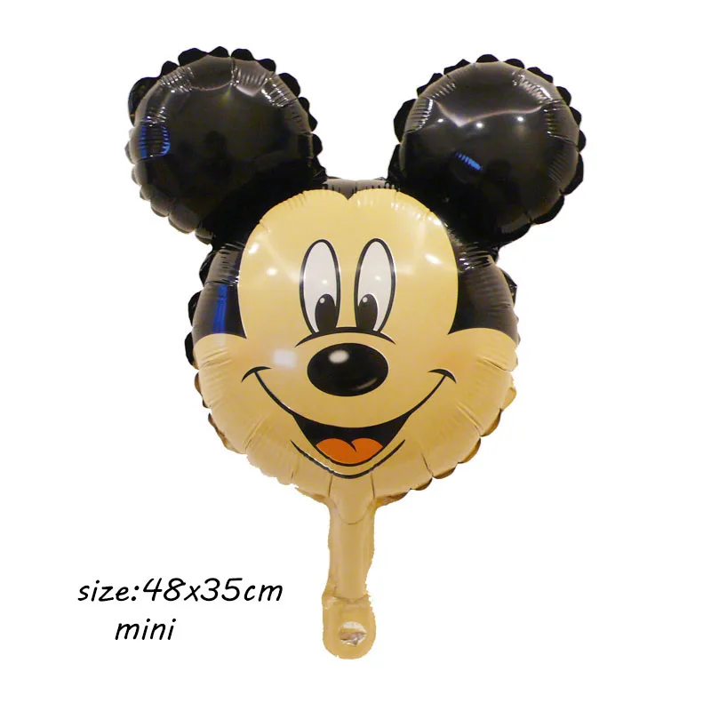 1pcs mini black Гигантские 114 см воздушные шары в форме Микки, Минни мультфильм день рождения украшения гелиевые шары для детей день рождения Декор Классические игрушки - Цвет: 1pcs mini black