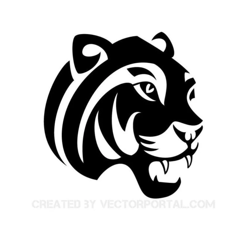 

Наклейка на автомобиль с изображением головы черной Пантеры