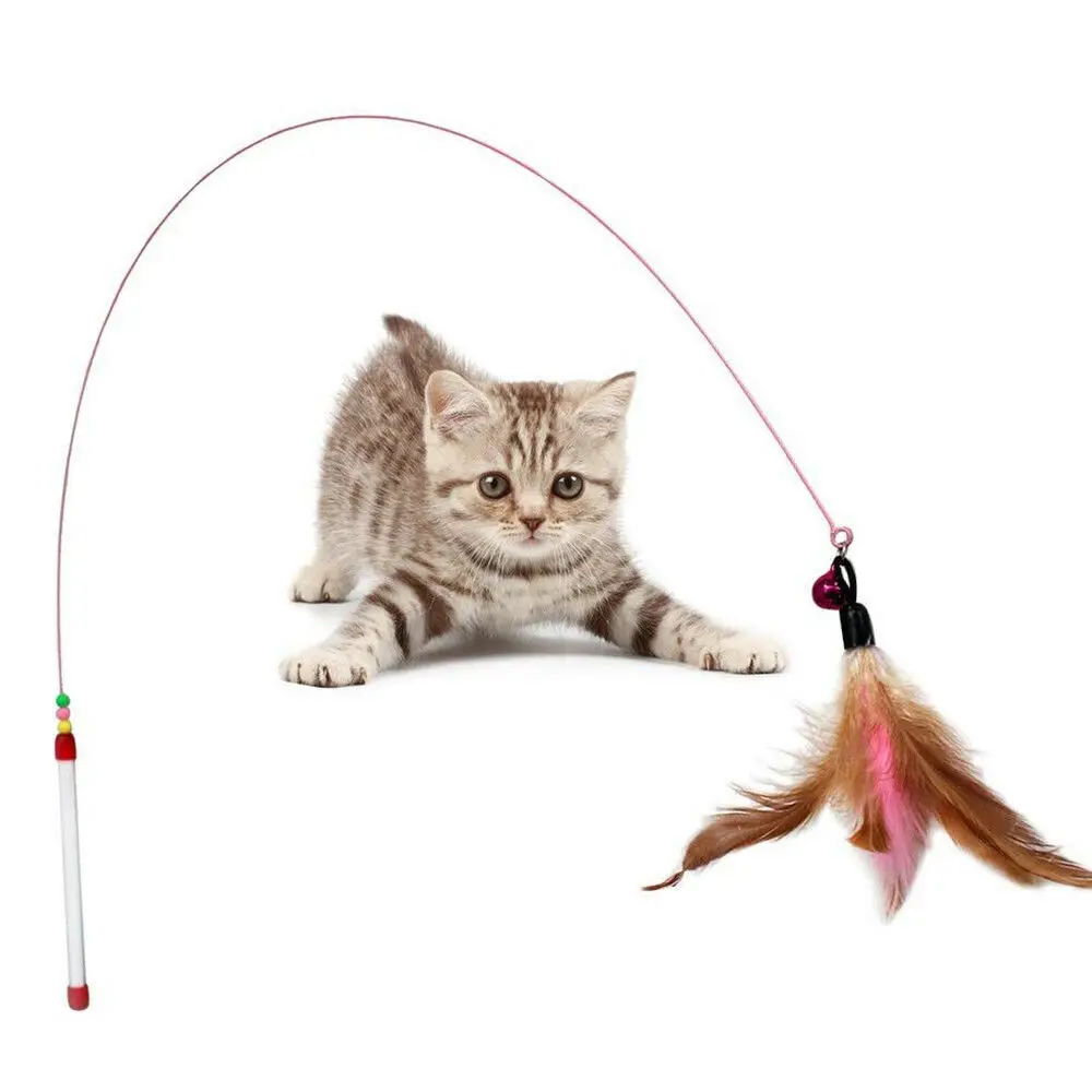 Забавные котята игрушки кошка игрушка для кошки интерактивные Перо колокол