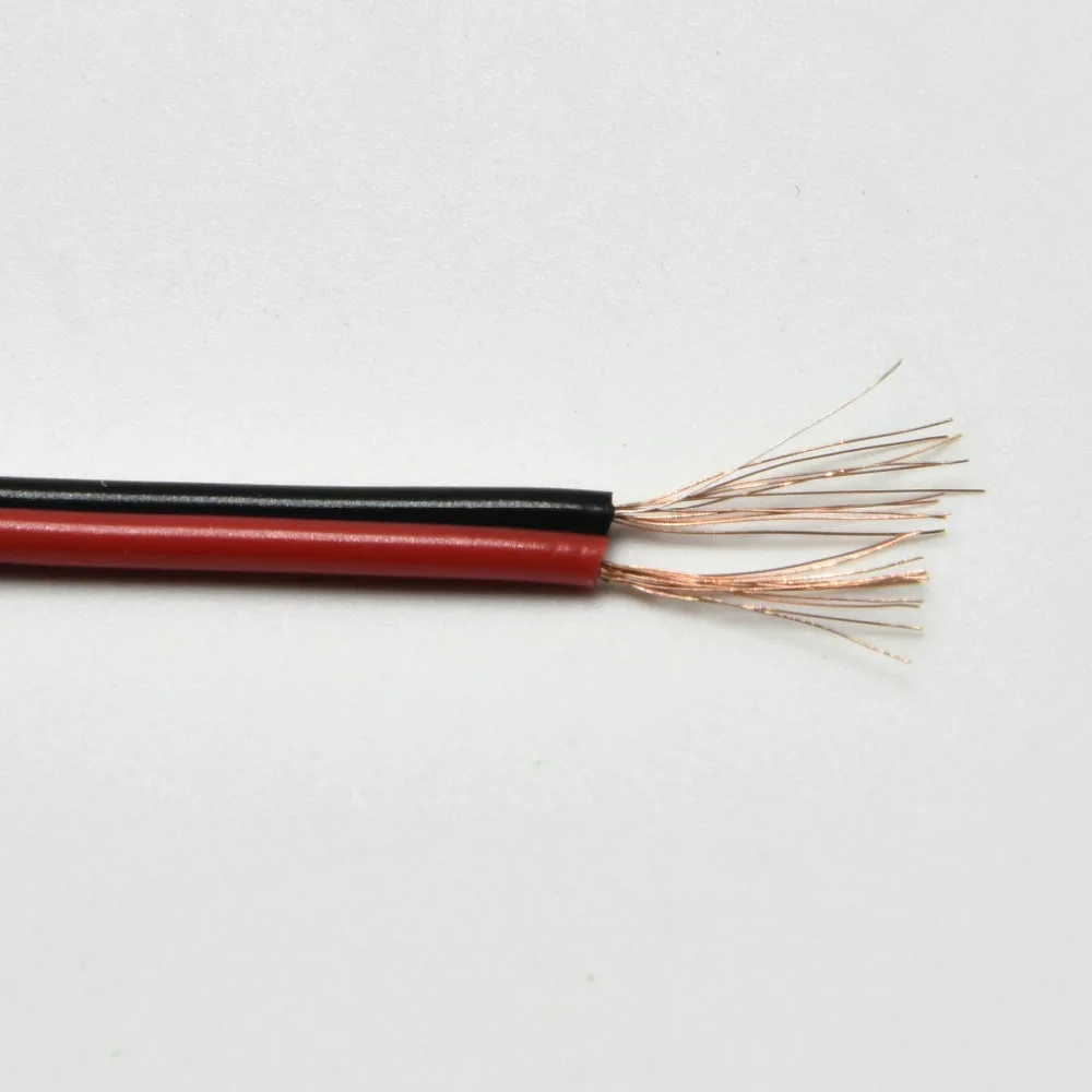 

2*0.16mm2 Speaker Wire 2 Pin Red Black LED Light Connect Line Copper Car Audio Cable Speaker Electrical Cables 5/10/20/50m