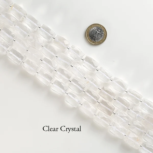 clear crystal Полный 15,5 'прядь естественных граней Amazon Aquamarin Роза Кристалл Агаты Баррель Свободные 20-21 бусины 15 мм* 12 мм размер для изготовления ювелирных изделий - Цвет: clear crystal