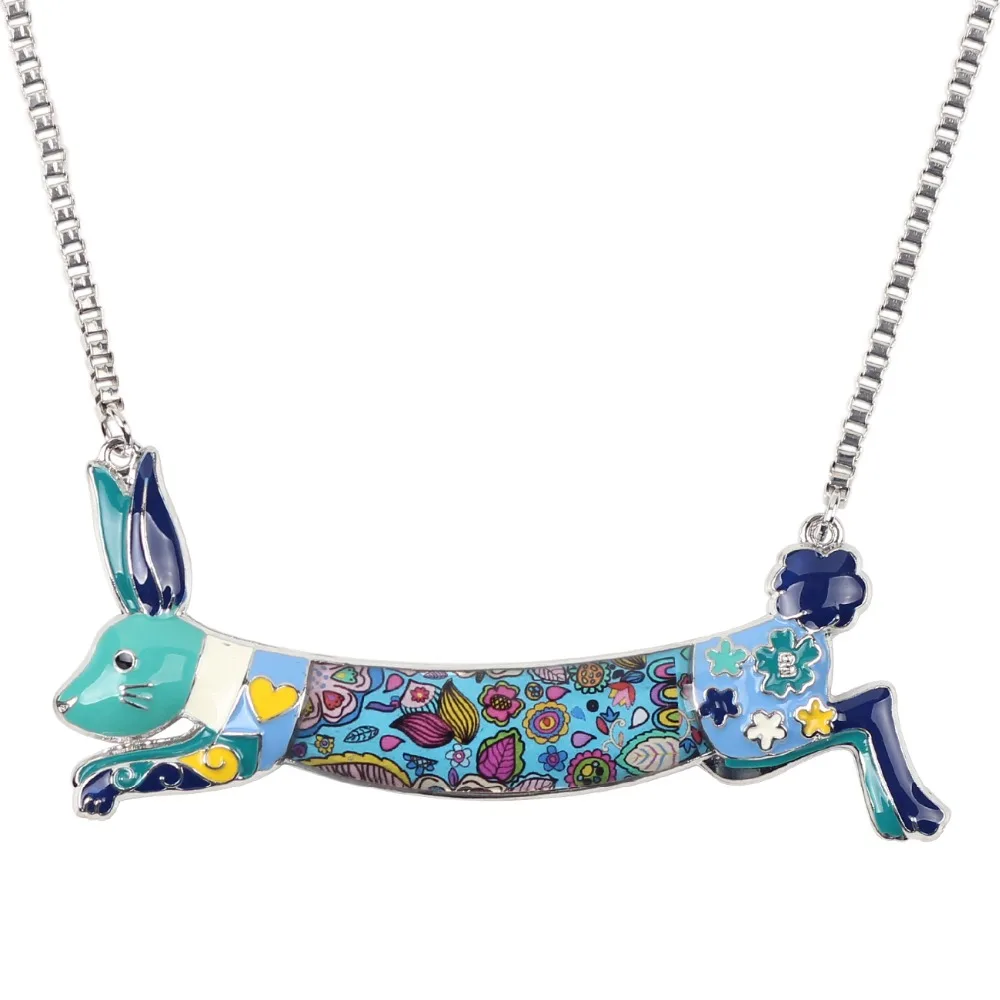 Женское колье чокер WEVENI с эмалью и заячьими ушками модные ювелирные