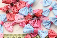 300pcs 35mm satin polka dots bow ties tie bows boutique baby ribbon hair bows baby shower gift mix color by0065