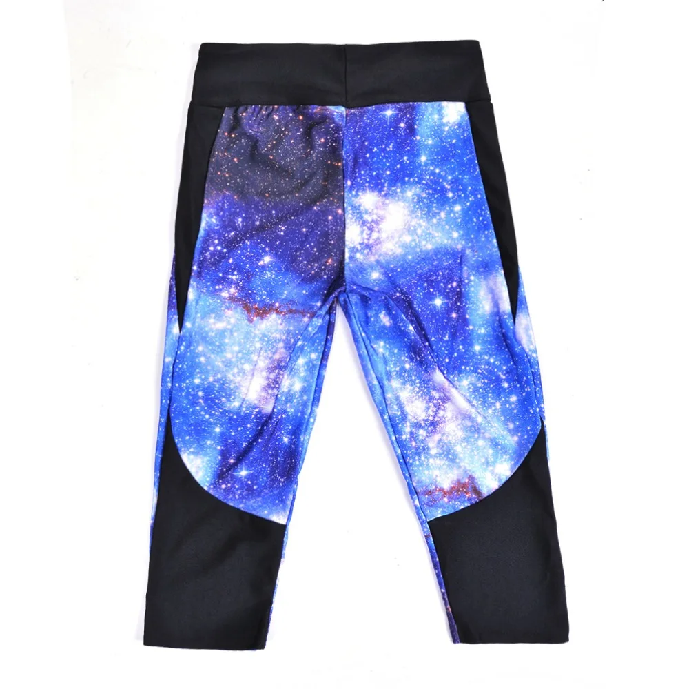Сексуальные популярные женские штаны с 7 точками леггинсы галактика Psychedelic синяя