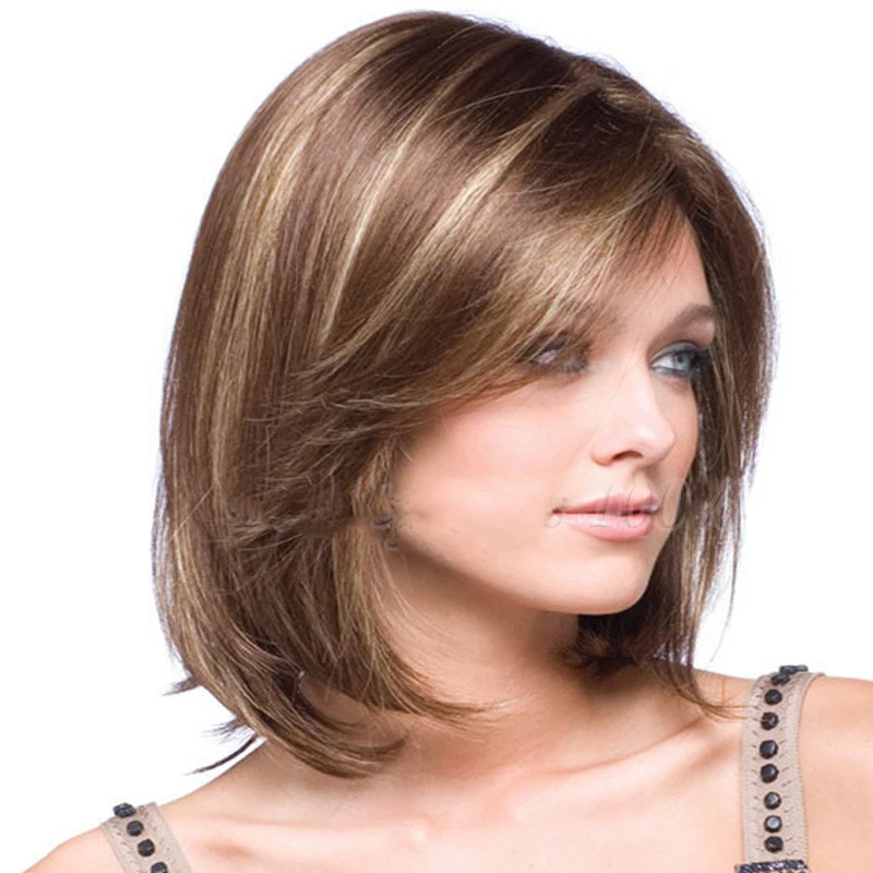 HAIRJOY термостойкие синтетические короткие БОБО волосы парики для женщин блонд Выделенные парики Perucas Косплей парики
