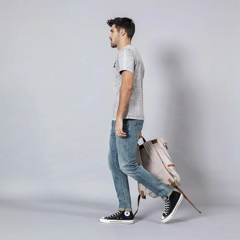 Мужская футболка SIMWOOD Винтажная Футболка с принтом и круглым вырезом лето 2020