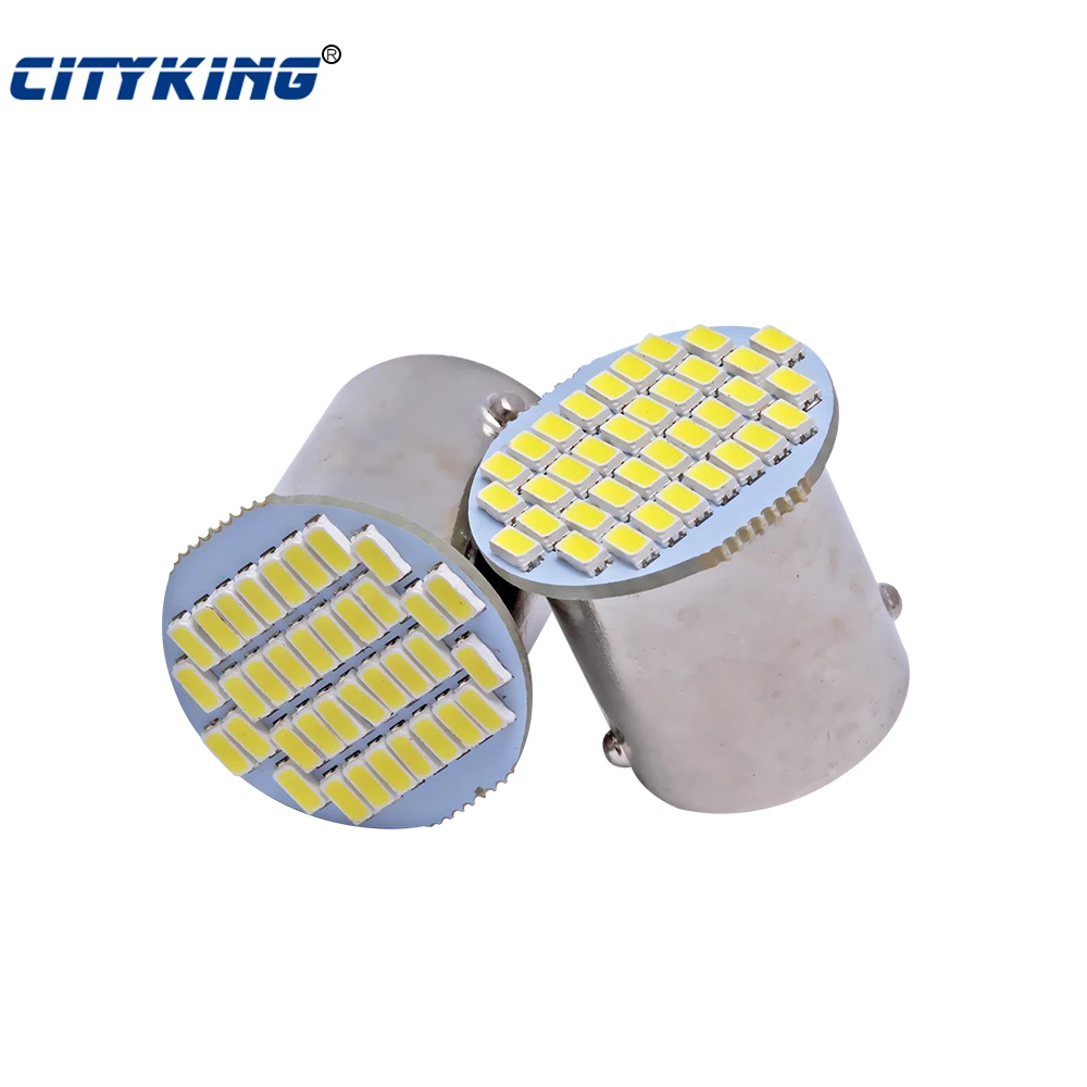 

100 шт., Автомобильные светодиодные лампы S25 1156 36SMD BA15S 3014