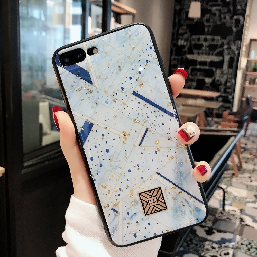 Модный Блестящий чехол для iPhone 8 7plus 6 6s Plus X XS Max XR из мягкого ТПУ с геометрическим