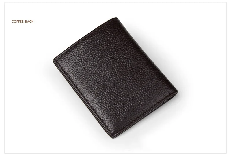 DIDE Coffee Black Purse For Men Genuine Leather Men's Wallets Small Thin Male Wallet Card Holder Cowskin Soft Mini Purses