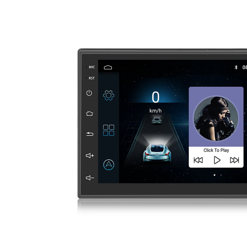 2Din автомобильный радиоприемник gps навигация Android аудио плеер 1024X600 сенсорный
