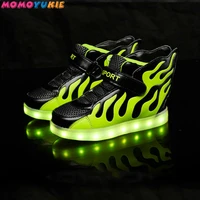 usb charger glowing sneakers lighted shoes for boys girls casual led shoes for children led slippers luminous childrens sneakers