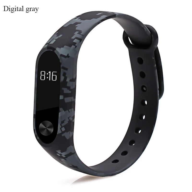 Горячая Распродажа mi 2 наручный ремешок умные аксессуары для xiaomi mi2 mi Band 2 ремешок силиконовый сменный Браслет для xiaomi mi 2 band - Цвет: Digital gray