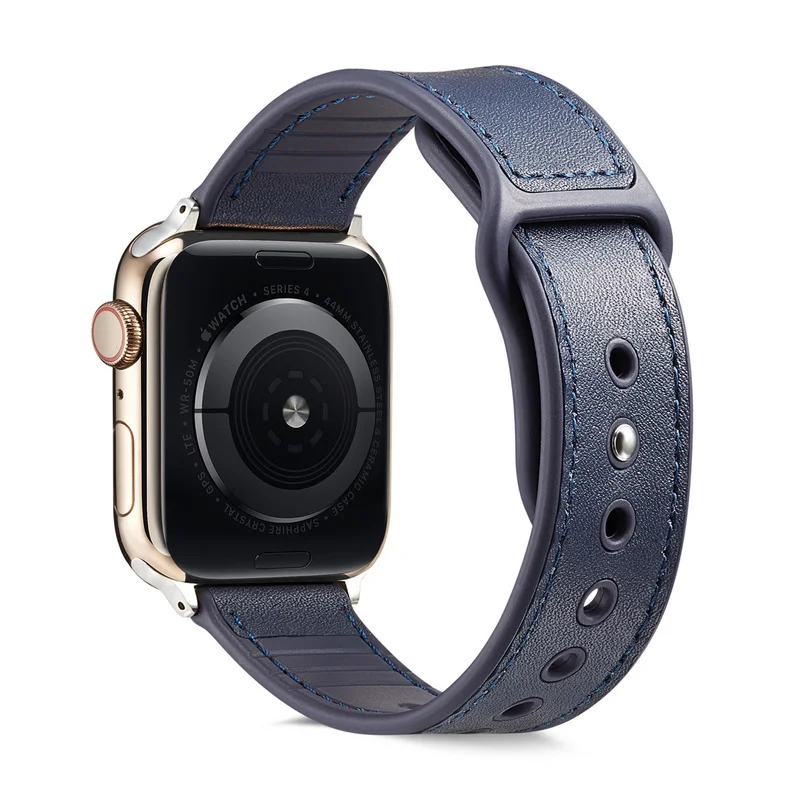 Модный кожаный ремешок для Apple watch 42 мм 38 силиконовый часов correas 44 40 браслет iwatch 4 3 2