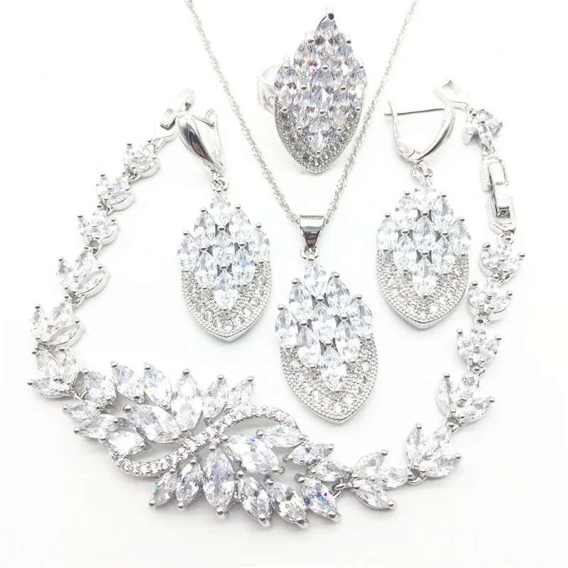 Женский ювелирный комплект из колье и серёг серебра 925 пробы|jewelry set bracelet|bracelet