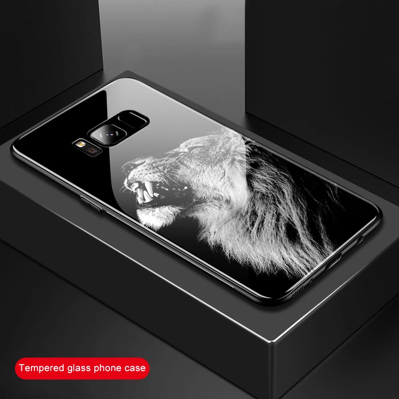 Чехол для телефона из закаленного стекла для Samaung Galaxy S9 S8 Plus Note 8 чехол с узором для Samaung S9 S8 Plus Note 8 чехлы из ТПУ с мягкими краями