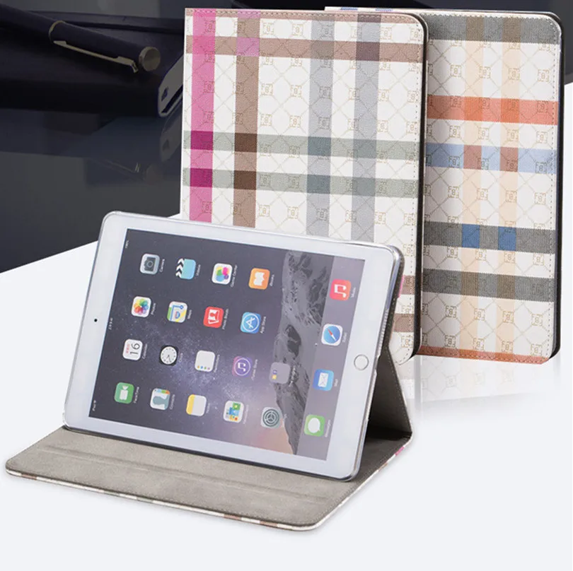 Клетчатый чехол для iPad Mini 3 4 Air 1 2 Pro 9 7 2017/18 10 5 с подставкой и карманом умный
