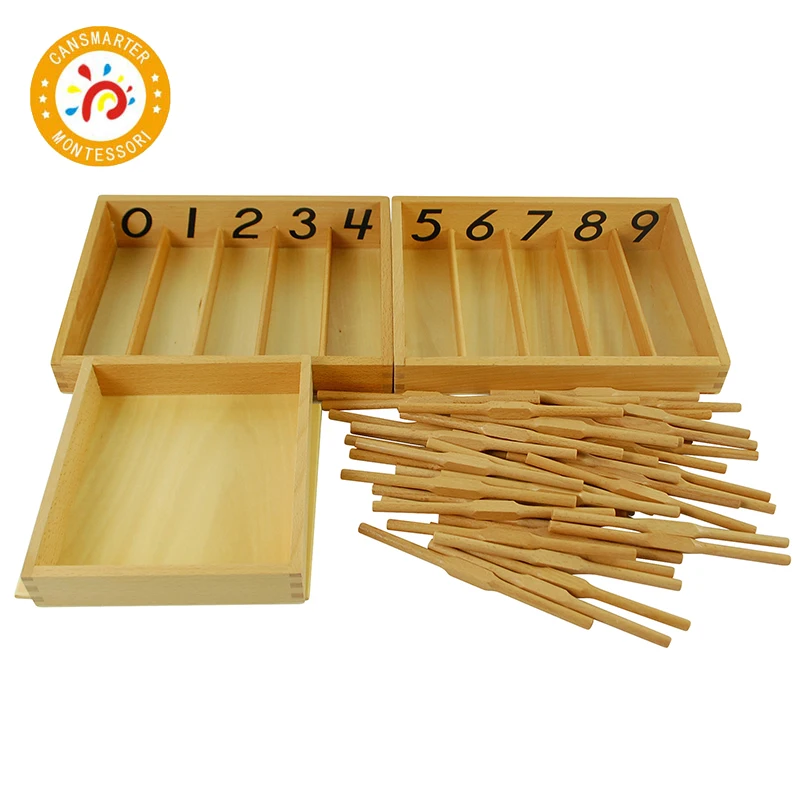 Монтессори математические материалы шпиндель с 45 шпинделями для дошкольников