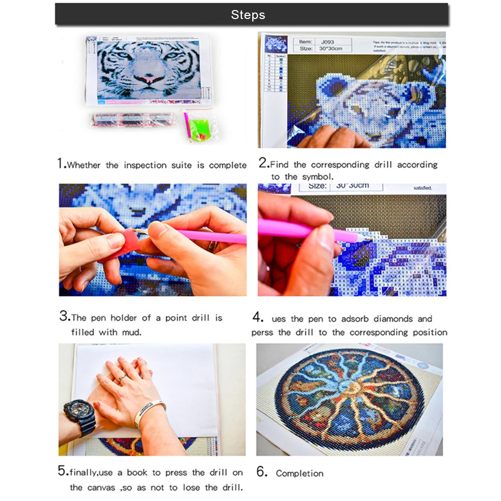 5D DIY Алмазная картина животное тигр вышивка крестом цветок мозаика домашнее