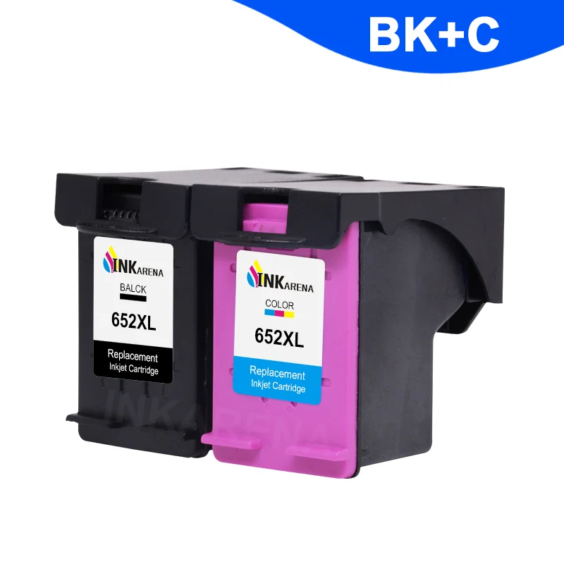 652XL BK C INKARENA переработанный чернильный картридж Замена для HP652 652XL с чернилами hp DeskJet 1115 2135 3635 3775 3785 3835 4535 4675 струйный принтер - Цвет: 652XL BK C