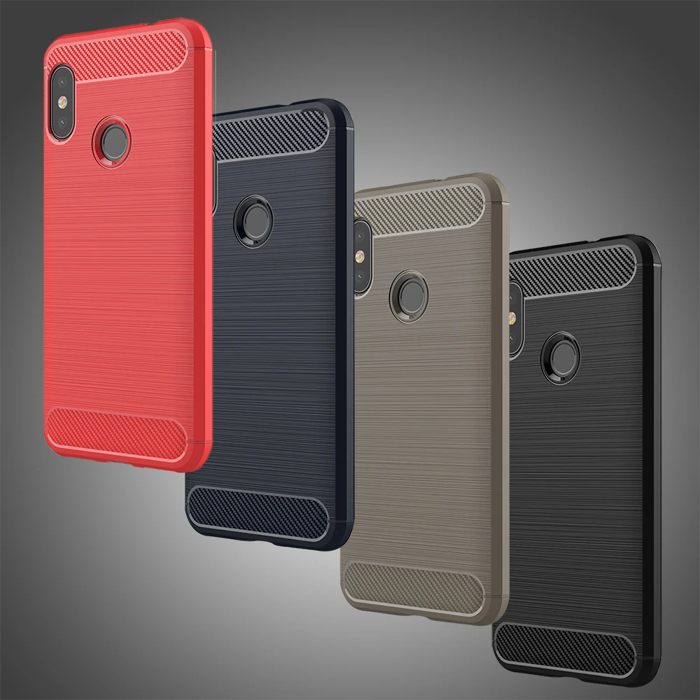 Углеродное волокно чехол для Xiaomi Redmi Note 6 крышка телефона на Pro Силиконовый ТПУ Coque