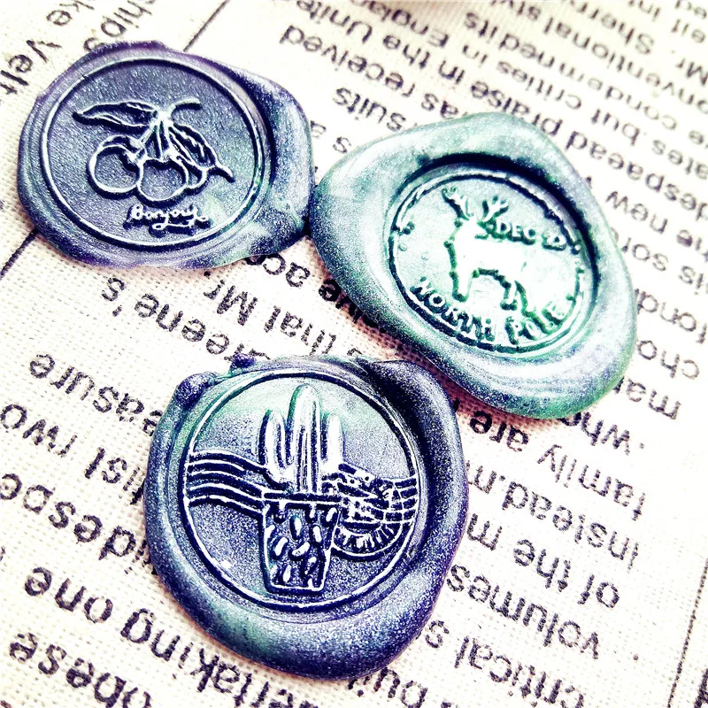 2018 Новый Postmark кактус олень вишня ретро краска печать Мужской и Женский DIY