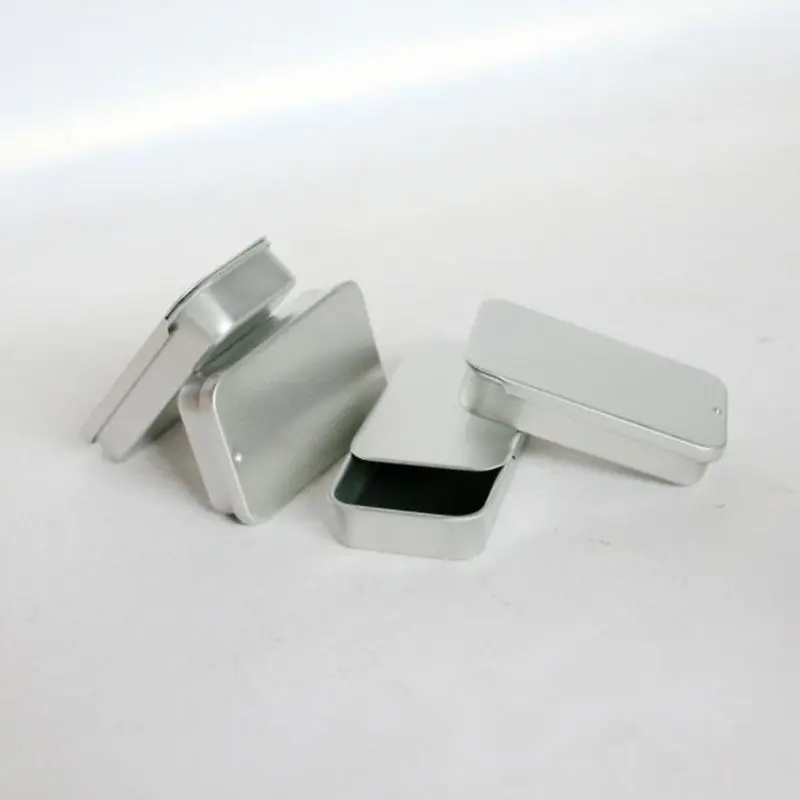 Прямоугольная скользящая крышка 80X50X15mm мини железный ящик для хранения свадебные
