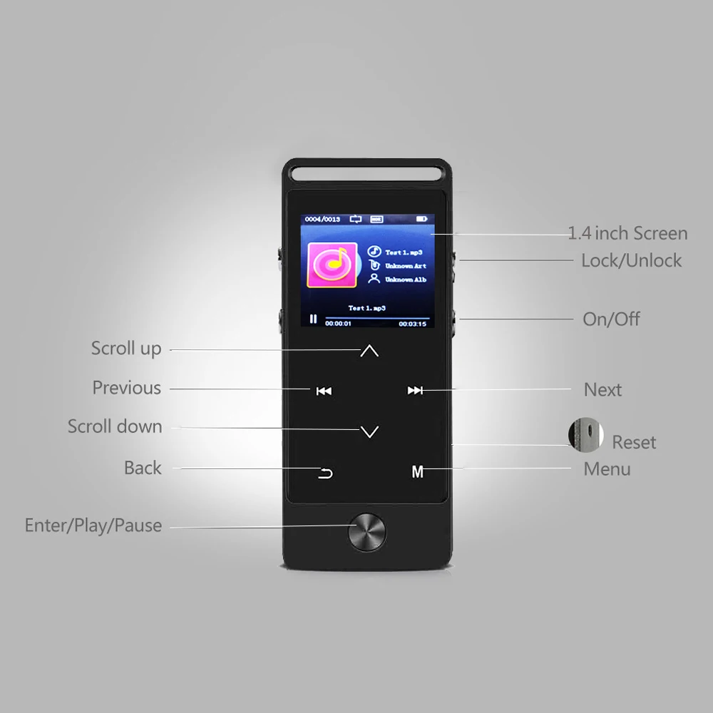 Bluetooth 4,0 MP3-плеер сенсорный экран S8 спортивный музыкальный плеер начальный уровень без потерь MP3 музыкальный плеер рекордер электронная книга металл