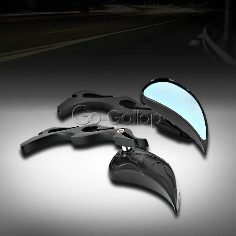 Черные универсальные мотоциклетные боковые зеркала заднего вида для Honda Shadow VT700